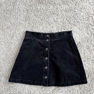 Uniqlo Corduroy Mini Skirt 8 Navy